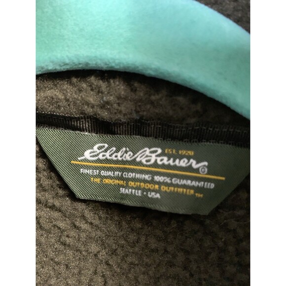 Eddie Bauer Vest Mens Size XL Brown Full Zip Ribbed Outdoor Fleece Pockets - Picture 4 of 10